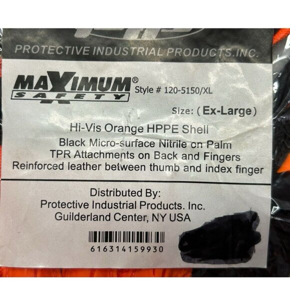 Protective Industrial Maximum Safety 13 Gauge High Performance Gloves NEW XL - Picture 4 of 4